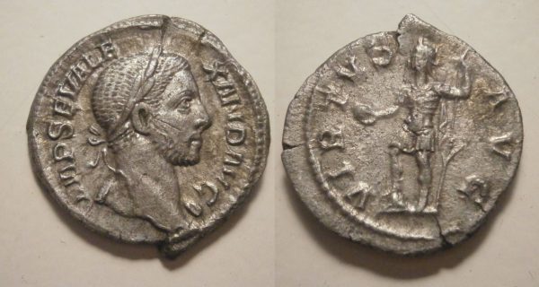 Severus Alexander Zilveren Denarius -VIRTVS AVG- 230 AD
