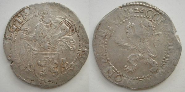 Utrecht ½ Leeuwendaalder 1626 met klein jaartal  -RRR-