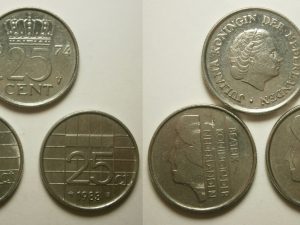 3x 25 cent 1974, 1983, 1984