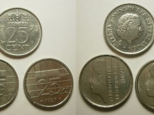 3x 25 cent 1975, 1982, 1987