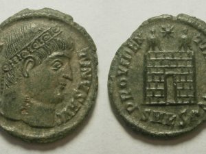 Constantinus I follis -PROVIDENTIAE AVGG - SMKS• - 325/6 AD