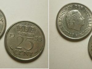 2x 25 cent 1954, 1955