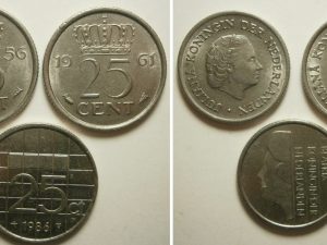 3x 25 cent 1956, 1961, 1986