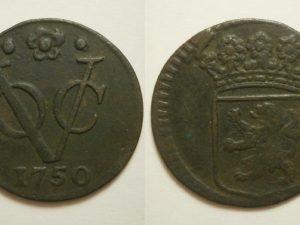 Holland VOC ½ Duit 1750 -S- en mooi!