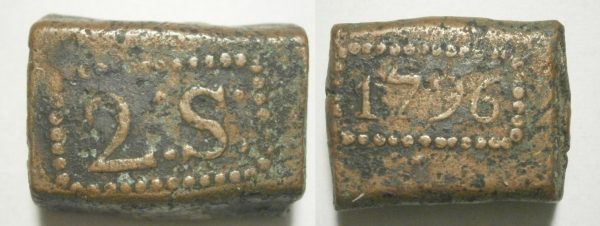 NI Bonk van 2 Stuiver 1796