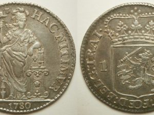 Utrecht 1 gulden 1780 over 1779 - nergens beschreven - RRRR
