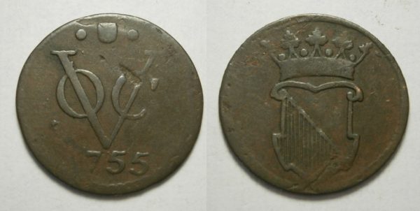 Utrecht VOC ½ Duit 1755