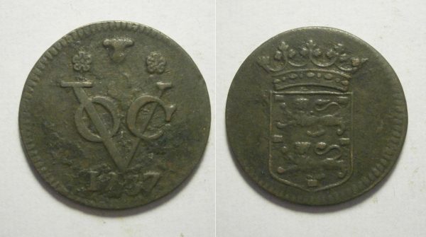 West Friesland VOC Duit 1737 - Schaars