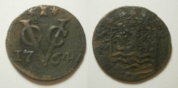 Zeeland VOC Duit 1764 - R - zeldzaam