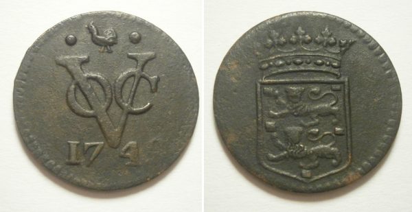 West Friesland VOC Duit 1749