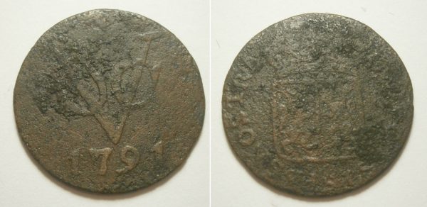 Gelderland VOC Duit 1791