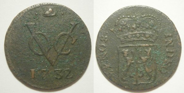 Gelderland VOC Duit 1732 mmt berg - Schaars