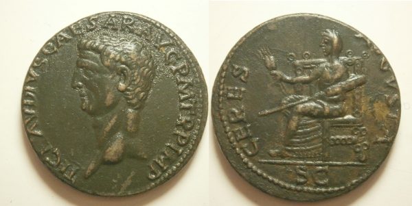 Claudius Dupondius -CERES AVGVSTA- 41/2 AD