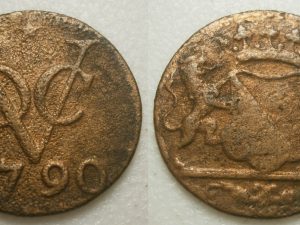 Utrecht VOC Duit 1790 (1840/3) mmt ster