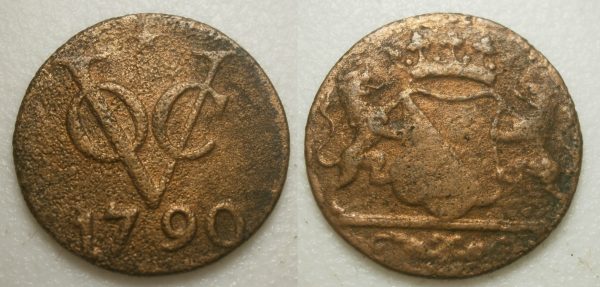 Utrecht VOC Duit 1790 (1840/3) mmt ster