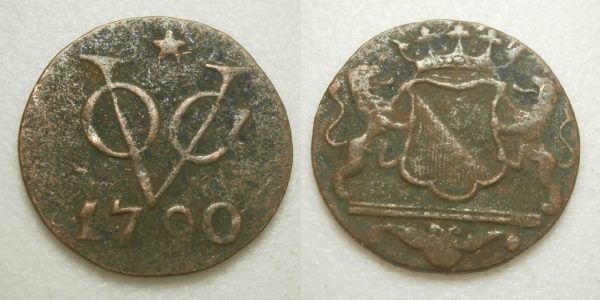 Utrecht VOC Duit 1790 (1840/3) mmt ster
