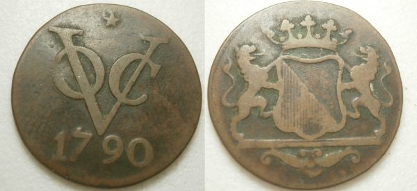 Utrecht VOC Dubbele Duit 1790