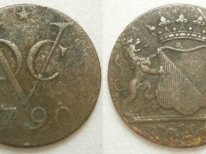Utrecht VOC Duit 1790 (1840/3) mmt ster