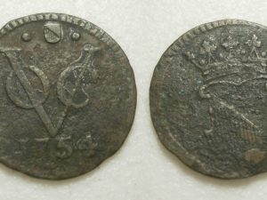 Utrecht VOC ½ Duit 1754