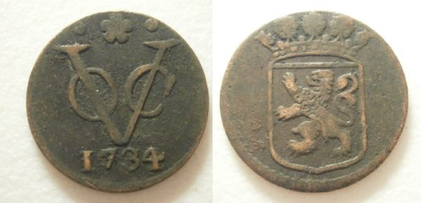 Holland VOC Duit 1734