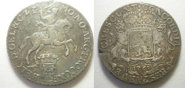Gelderland Zilveren Rijder of Dukaton 1767 - Zeldzaam