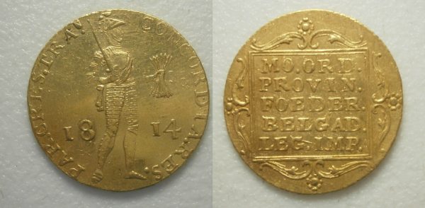 Willem I als Soeverein-vorst (1813-1815) Gouden dukaat 1814 Utrecht